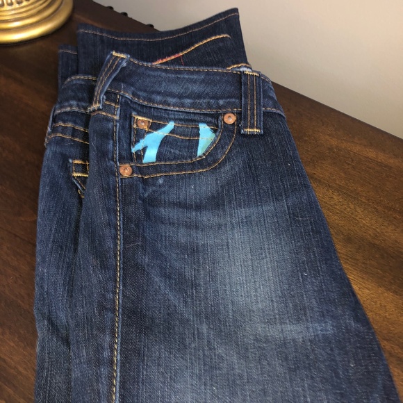 NWOT True Religion Jeans w Blue Pockets CA#30427 - Picture 2 of 7